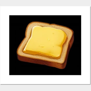 Butter Toast Sandwich Bread Vintage Yummy Kawaii Coffee Posters and Art